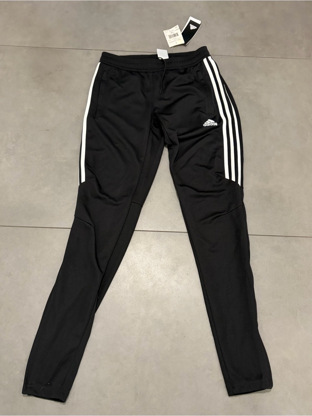 Adidas Adult Black Three-Stripe Track Pants